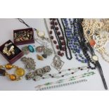 A collection of costume jewellery