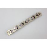 A three colour gilt bracelet, 9ct gold clasp