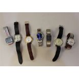 Seven various wrist and bracelet watches