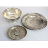 An American sterling silver circular bowl by Reed and Barton, 3,8oz 11.5cm a circular dish with
