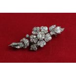 An old-cut diamond flowerhead brooch