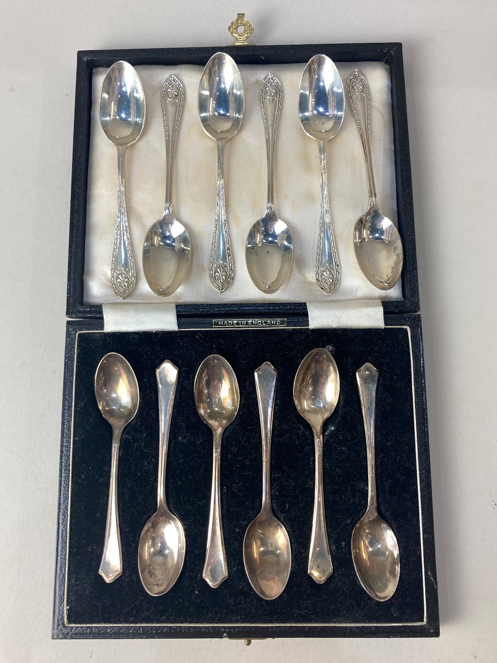 A cased set of six Elizabeth II silver coffee spoons, maker Barker Brothers Silver Ltd, Birmingham