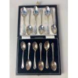 A cased set of six Elizabeth II silver coffee spoons, maker Barker Brothers Silver Ltd, Birmingham