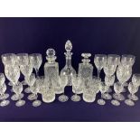 A collection of Stuart crystal including six tumblers, six red wine glasses, six sherry glasses
