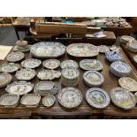 An extensive collection of 19th century Masons Ironstone table ware, including thirteen pieces in