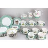 A Wedgwood porcelain 'Sarah's Garden' part tea and dinner service, decorated with butterfiles,