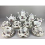 A Royal Worcester porcelain Roanoke pattern tea and coffee service, comprising teapot, coffee pot,