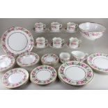 A Royal Worcester porcelain part tea and dinner service in the Royal Garden pattern, comprising