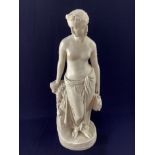After William Calder Marshall (1813-1894) for Copeland 'Dancing Girl Reposing' parian ware figure,