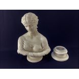 After C Delpech, a parian ware bust after the antique, 'Clytie, the Water Nymph', for the Art