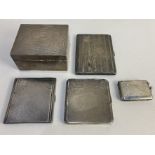 Two George V silver cigarette cases, makers Deakin & Francis Ltd, and Sanders & Co, Birmingham 1936,
