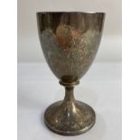 A George III silver goblet, maker John Emes, London 1798, monogrammed, 6.8oz