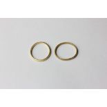 Two 22ct gold wedding rings 5.7g