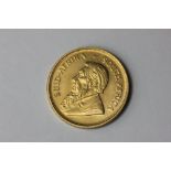 South Africa gold Krugerrand, 1oz dated 1975