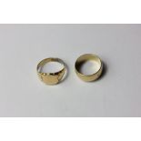 Two 18ct gold rings