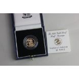 A 1998 half sovereign, with certificate of authenticity, in Royal Mint box