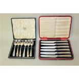 A cased set of six George III Old English pattern silver teaspoons, with bright cut engraved handles