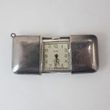 A Movado chronometre purse watch in 925 silver case