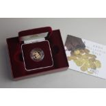 A 2000 half sovereign, with certificate of authenticity, in Royal Mint boxes