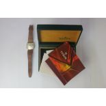 A gentleman's 9ct gold Tudor dress wrist watch, manual wind, with box and paperwork