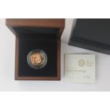 A 2010 half sovereign, with certificate of authenticity, in Royal Mint boxes