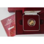 A 2003 half sovereign, with certificate of authenticity, in Royal Mint boxes