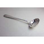 A Norwegian 830 silver soup ladle with oval bowl, 7oz 31cm