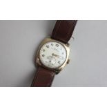 Duomatic, a gentleman's 9ct gold wrist watch, signed for Ollivant and Botsford, inscribed and