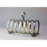 A modern silver six division toast rack maker Cooper Bros. Shefffield 1953, 5.2oz 13cm