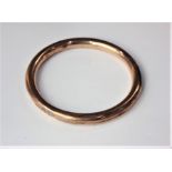 A 9ct gold bangle (a/f) internal diameter 7cm