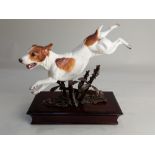 An Albany Fine China limited edition porcelain and metal model of a Jack Russell Terrier modelled by