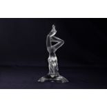 A Lalique crystal figure of an 'Acrobat SS Legs Up', from the Small Acrobats series, 15.5cm high,