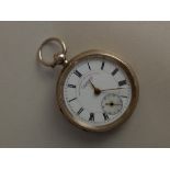 A late Victorian silver pocket watch dial marked The Express English Lever, JG Greaves, Sheffield,