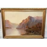 Francis E Jamieson (1895-1950), Scottish landscape, oil on canvas, signed, paper label verso 'Loch