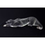 A Lalique clear glass 'Zeila' model of a panther, 36.5cm (a/f)