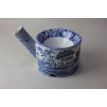 A Spode blue and white porcelain spitoon with transfer printed decoration