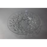 A René Lalique clear glass 'Bulbes' coupe dish, stencilled R. LALIQUE FRANCE, 25.5cm diameter