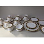 A Paragon china 'Athena' part tea service, with gilt rimmed decoration on white ground, comprising