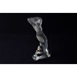 A Lalique crystal figure of a nude Dancer with arms up, 23.5cm high, boxed