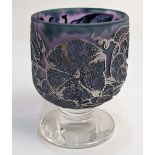 Jonathan Harris, a contemporary limited edition studio silver cameo glass goblet 'Moonflower',