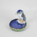 A Doulton Lambeth Night Heron stoneware bibelot, designed by Harry Simeon, modelled as a bird