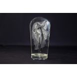 A Lalique crystal clear and frosted glass 'Hestia' paperweight, engraved under base 'Lalique Society