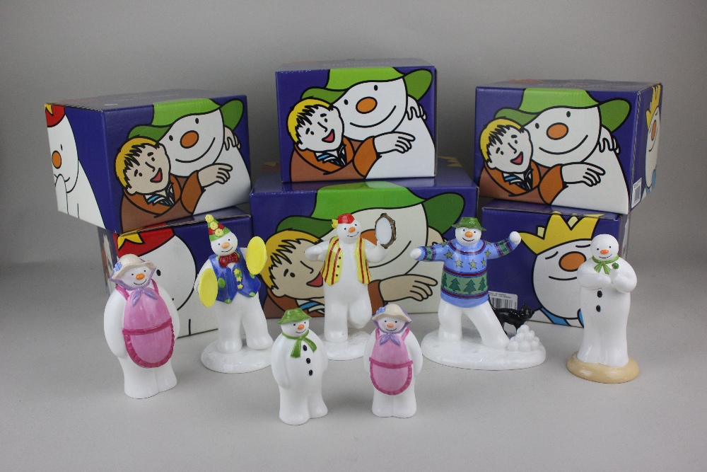 A collection of seven Coalport porcelain 'The Snowman' limited edition figures, all boxed, to