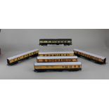 Six Lima model railway carriages, to include five Great Western