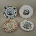 A Coalport porcelain Ships of Britain collectors plate and three other Maritime collectors plates to