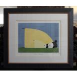 Mackenzie Thorpe, Sheep Sleeping, limited edition colour print 45 / 850, numbered, inscribed and