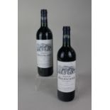 Two bottles of Chateau Malescasse 2002 Haut-Medoc red wine 750ml 13% vol