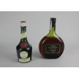 A bottle of Comte de Lanauze armagnac 70cl 40% vol together with a bottle of DOM Benedictine liqueur
