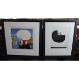 Mackenzie Thorpe, two limited edition colour prints, A Boy and A Girl, 496 / 850, numbered,