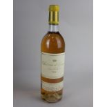 A bottle of Chateau d'Yquem 1986 sauternes 750ml 14% vol